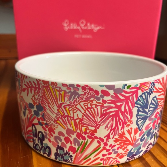 Lilly Pulitzer Dog Lilly Pulitzer Pet Bowl Splendor In The Sand Nwt